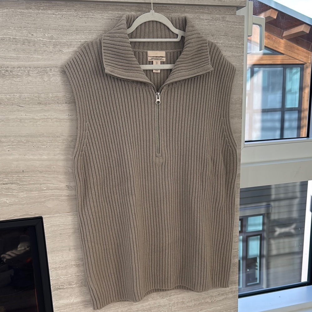 H&M wool/Cashmere Blend Gray Sleeveless Knit Sweater